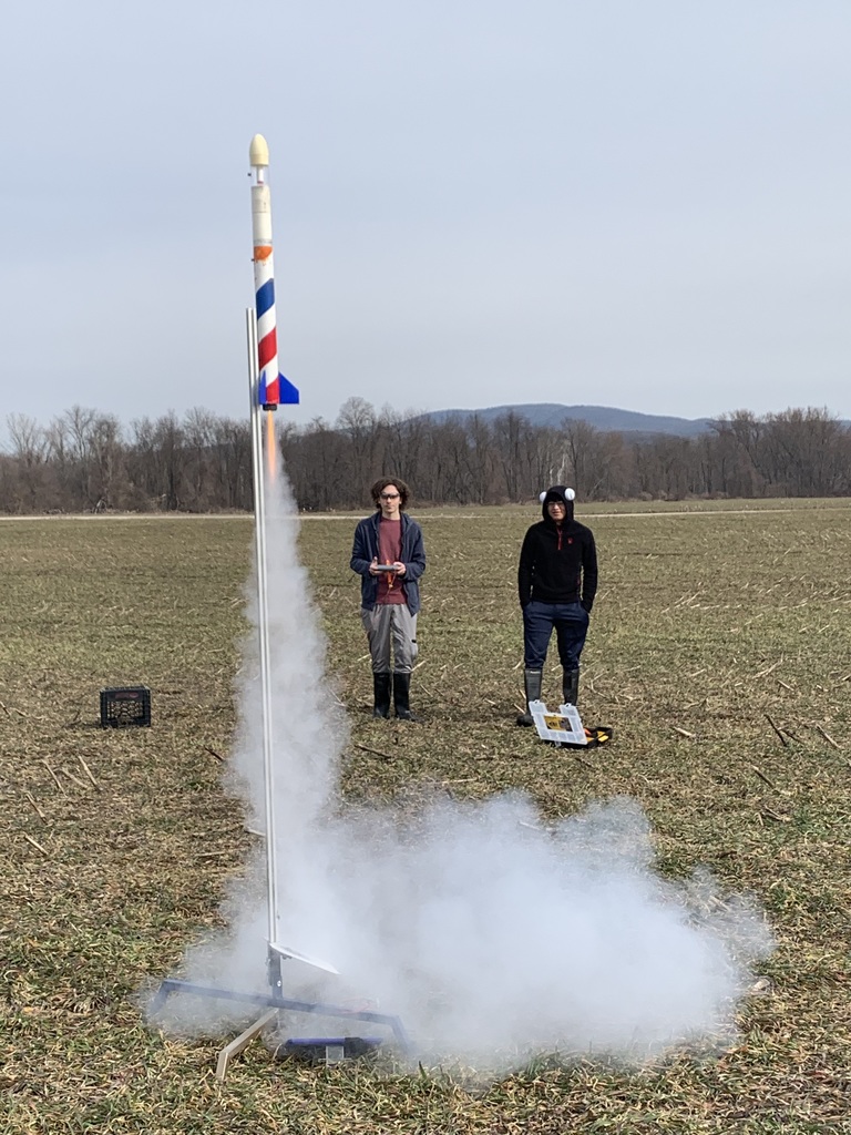 Rocket leaving launch pad